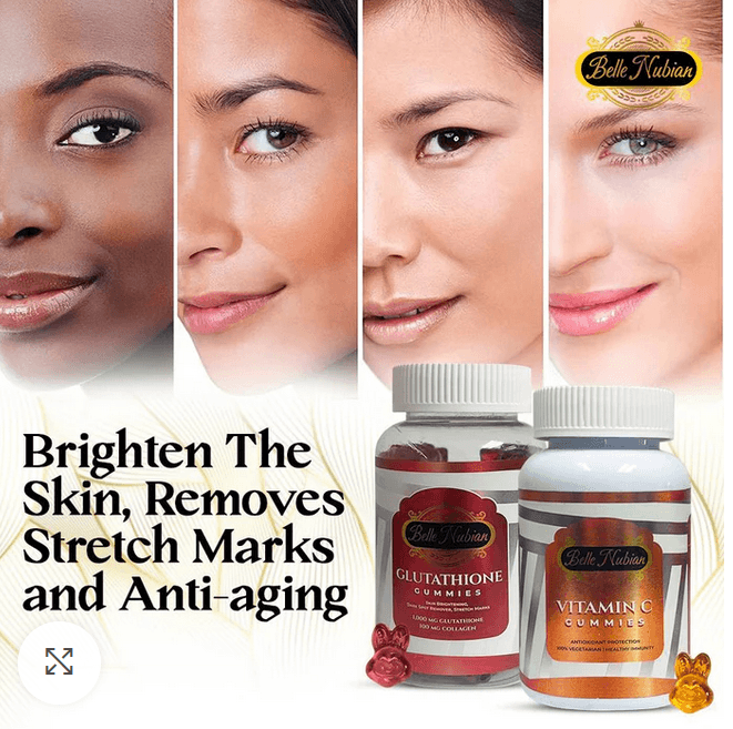 Ensemble éclaircissant Gluta Gummie (pour TOUS les types de peau)