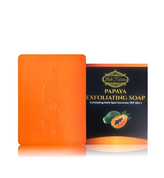 Savon exfoliant à la papaye Belle Nubian avec SPF 50