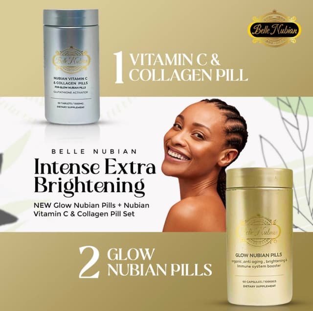 NEW Glow Nubian Pills + Nubian Vitamin C & Collagen Pill Set